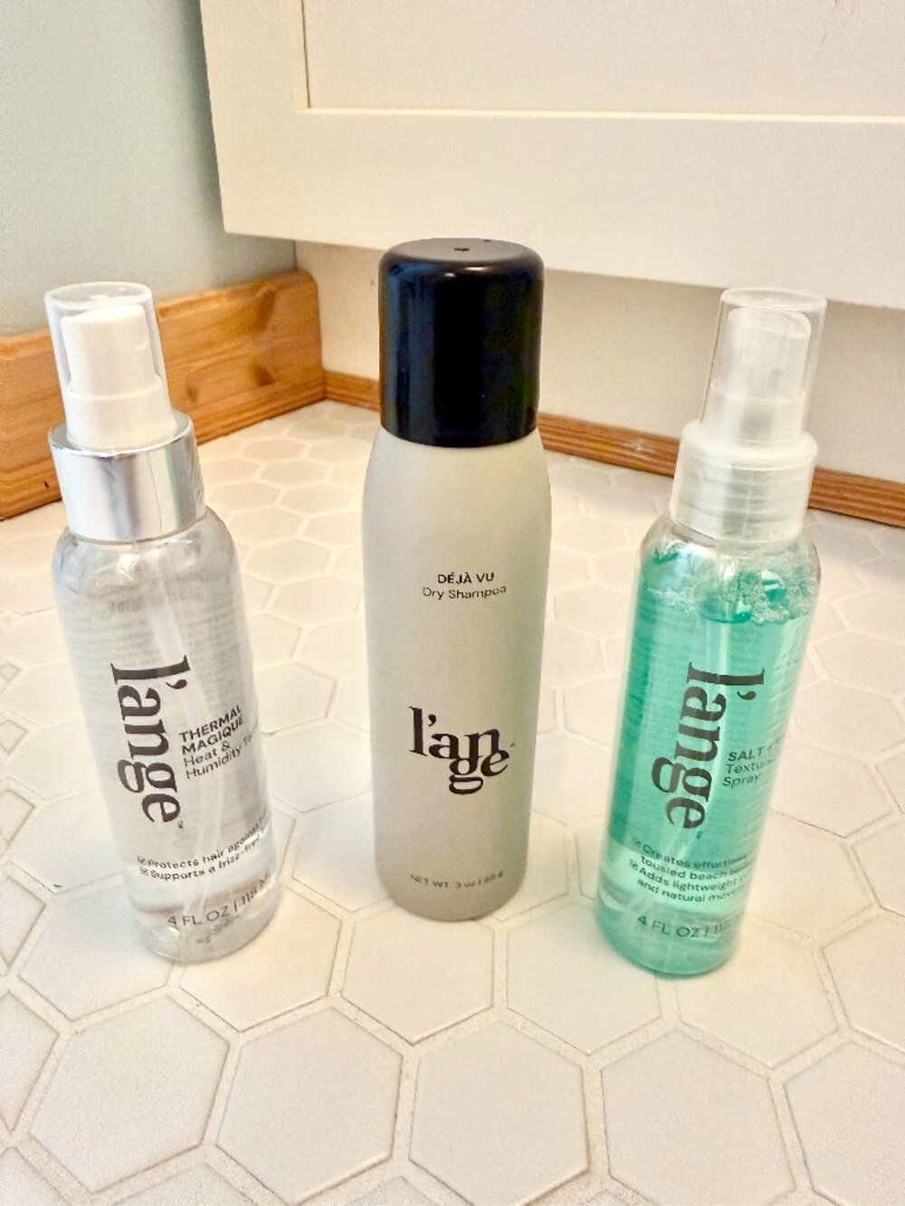 L'ange Hair Care Travel Set NEW Thermal Spray Dry Shampoo Salt Texture Spray